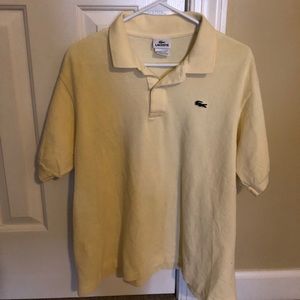 Yellow Lacoste polo size 7 large/X large